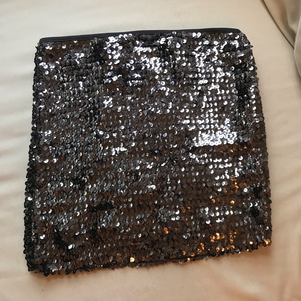 Silver Sequin Strapless Disco Ball Party Tube Top from Honey Punch, size Small